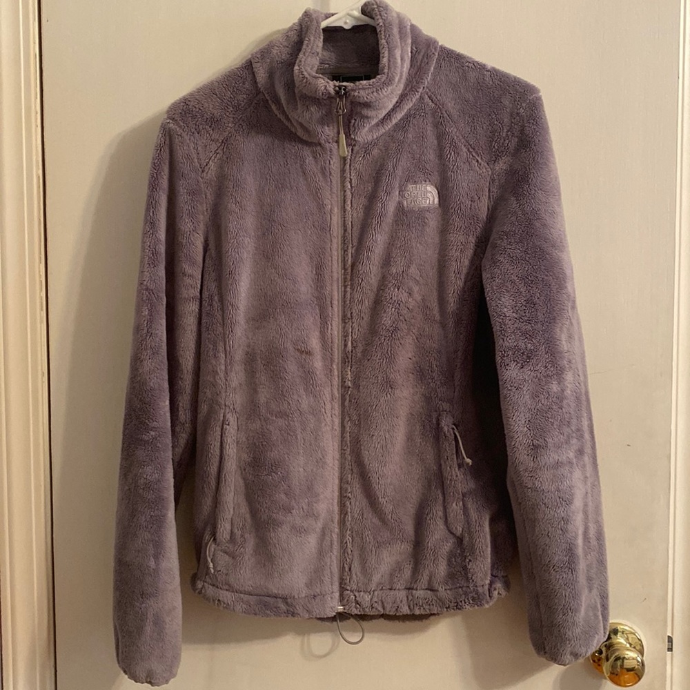 North Face dark grey women’s Osito zip up jacket